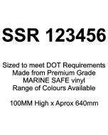 SSR Boat Number Stickers (Pair) 50mm