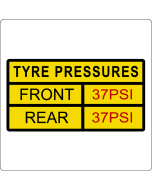 Tyre Pressure Stickers