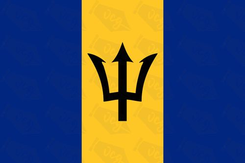 Barbados flag sticker