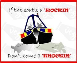 Funny If The Boats A Rockin Sticker