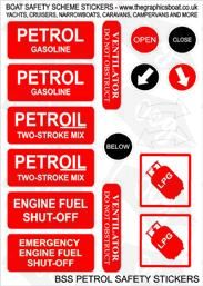 BSS BOAT SAFETY SCHEME PETROL STICKER DECALS