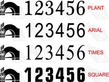 British Waterways Boat Numbers - (Pair)