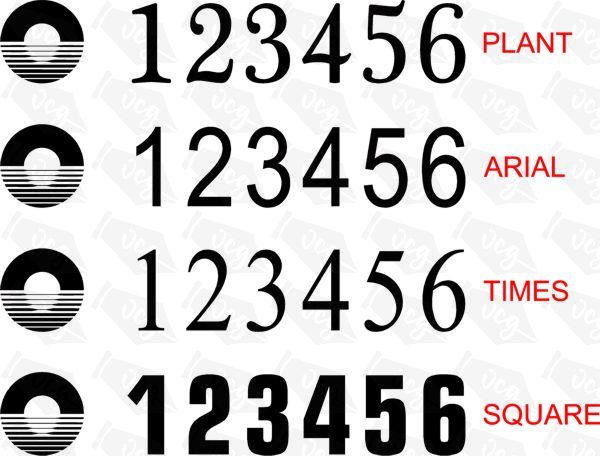 Canal and River Trust Canal Boat Number Stickers