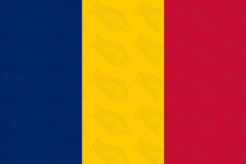 Chad flag sticker 