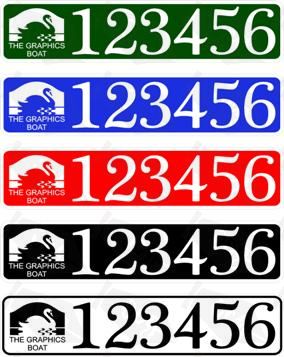 CRT Boat Index Number / Sticker Plate Style - With Boat Name / Colour