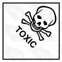 Danger Toxic Safety Sticker
