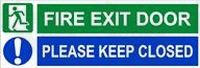 Fire Exit Door Sticker