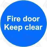 Fire Door keep Clear sticker - Pack of 5