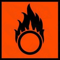 Fire Flames 2 Safety Sticker