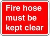 Fire hose must be kept clear 2 Safety Sticker