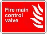Fire Main Control Valve Safety Sticker