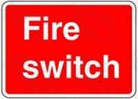 Fire Switch Safety Sticker