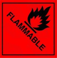 Flammable Safety Sticker