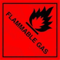 Flammable Gas Safety Sticker