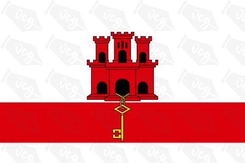 Gibraltar Flag Sticker