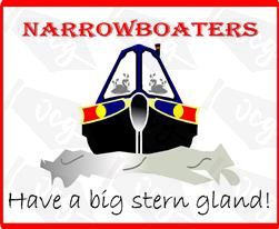 Funny Narrowboaters Have A Big Stern Gland Sticker