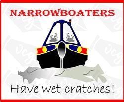 Funny Narrowboaters Have Wet Cratches Sticker