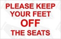 Please Keep Your Feet Off The Seats sticker