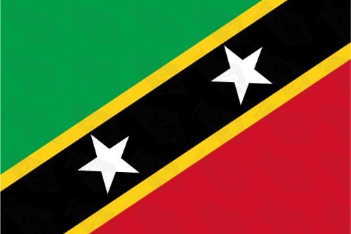 Saint Kitts and Nevis Flag Sticker