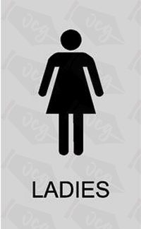Ladies Toilet Door Sticker