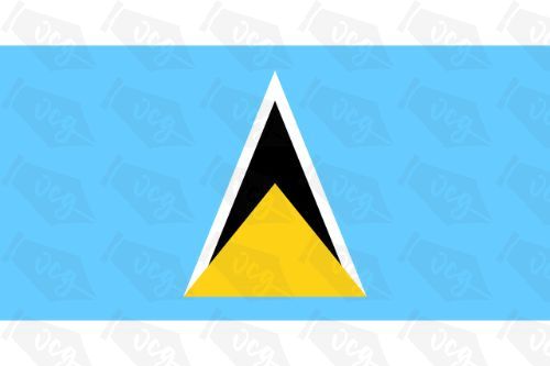 St Lucia Flag Sticker