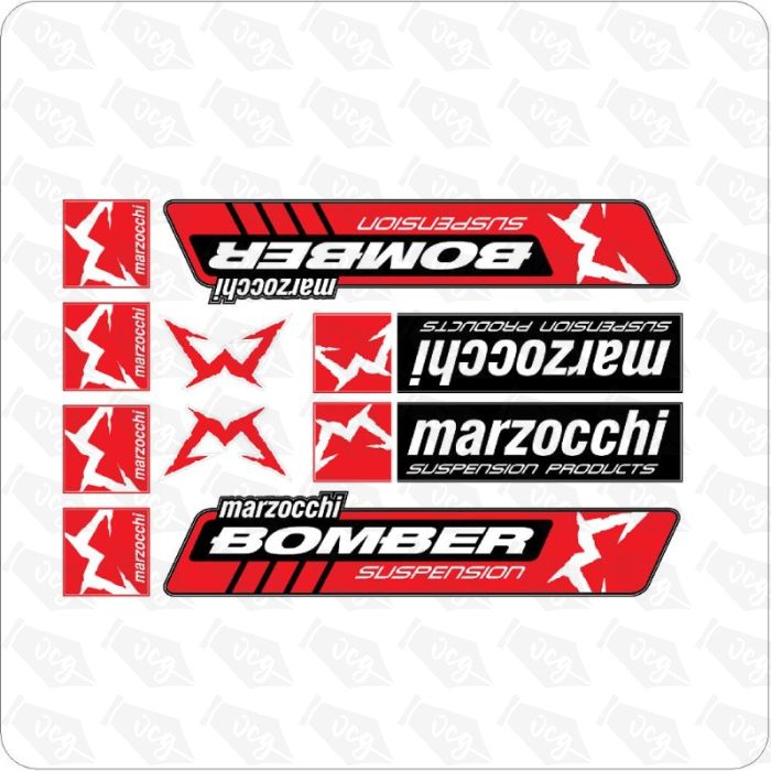 MARZOCCHI BOMBER STICKER DECAL SET