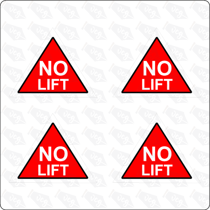 Boat Hoist Sticker - No Lift (4 of)