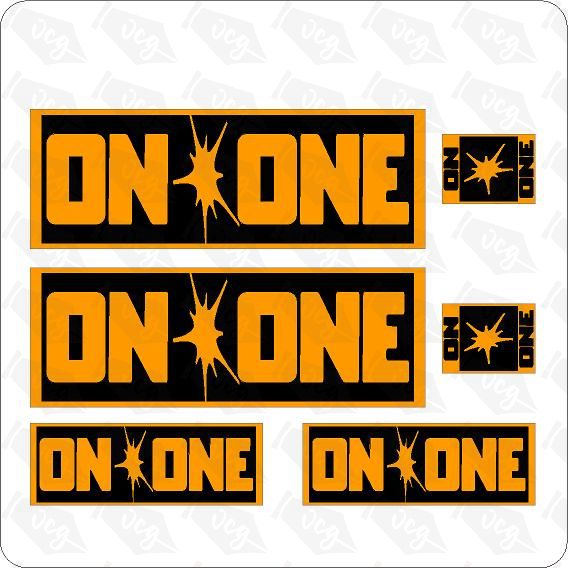 ON ONE TWO COLOUR BICYCLE STICKER SET