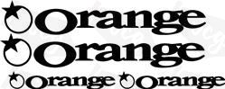 Orange Bicycle Sticker Decals