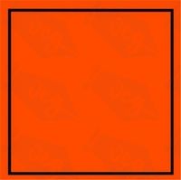 Orange Square Hazard Safety Sticker