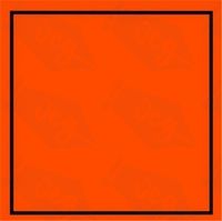 Orange Square Hazard Safety Sticker