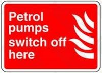 Petrol pumps switch off here Safety Sticker