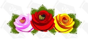 Traditional Style Canal Rose Sticker  Design 22
