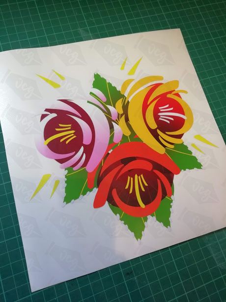 Traditional Style Canal Rose Sticker  Design 3