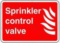 Sprinkler Control Valve Safety Sticker