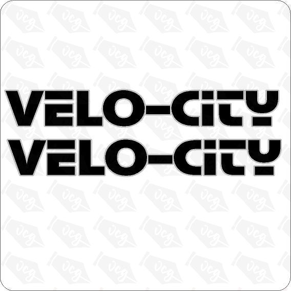 VELO-CITY BICYCLE STICKER PAIR