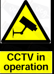 Warning CCTV Safety Sticker