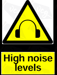 Warning High Noise Safety Sticker