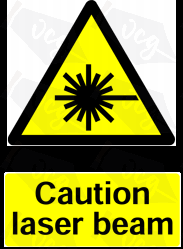 Warning Laser Beam Safety Sticker