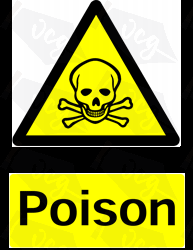 Warning Poison Safety Sticker