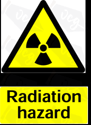 Warning Radiation Safety Sticker