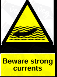 Warning Strong Currents Safety Sticker