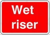 Wet Riser 1 Safety Sticker
