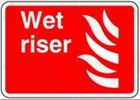 Wet Riser Safety Sticker