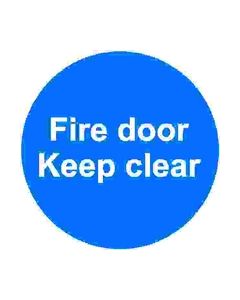 Fire Door keep Clear sticker - Pack of 5, 100mmx100mm