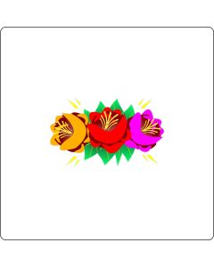 Traditional Style Canal Rose Sticker Design 12