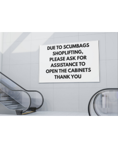 Scumbags Shoplifting Sticker