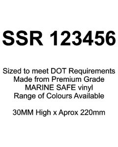 SSR Boat Boat Number Stickers 30mm High