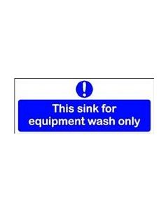 This Sink For Equipment Wash Self Adhesive Sticker