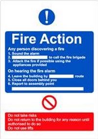 Fire Action Sticker